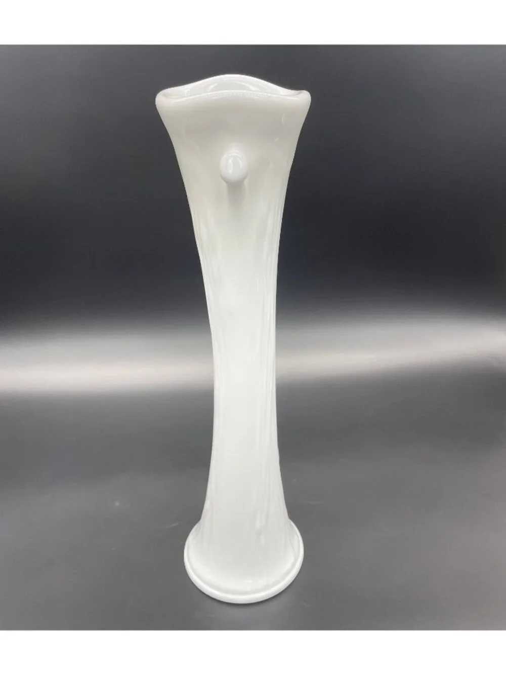 Vintage Swung Vase Tree Branch Milk Glass Stretch Imperial USA Mid Century Retro